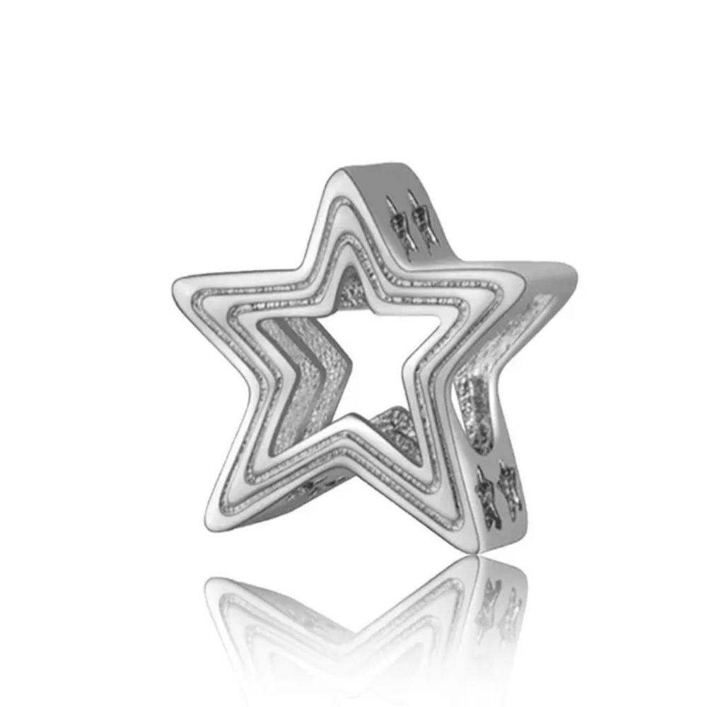 Silver Star Bracelet Charm